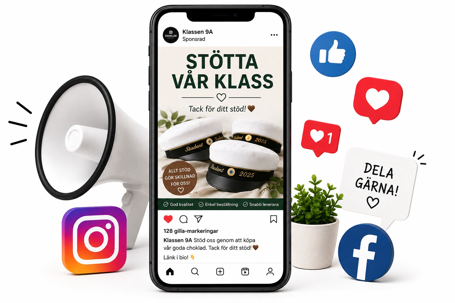Sälj guide 2026 på hur man tjänar pengat ill klassen/laget/föreningen via sociala medier