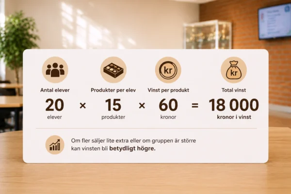 Vinst klassförsäljning med Chokladkassen